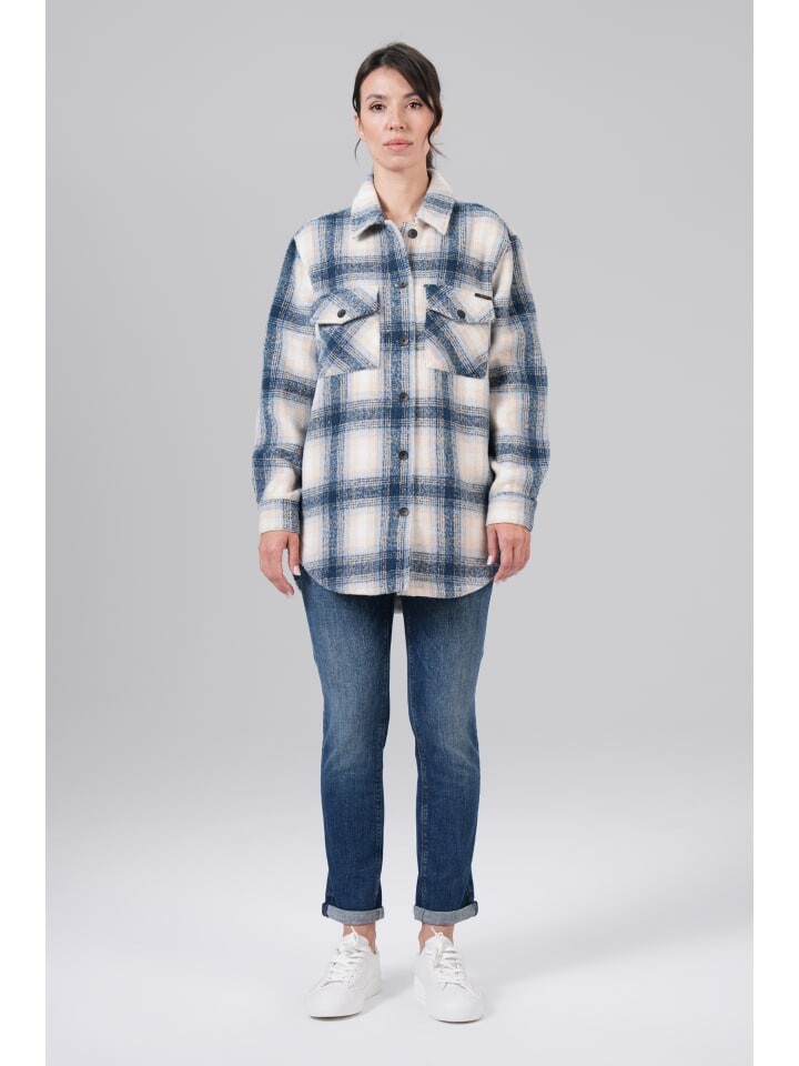 

Кожаная куртка M.O.D Jacke, цвет Blue/Chalk Check