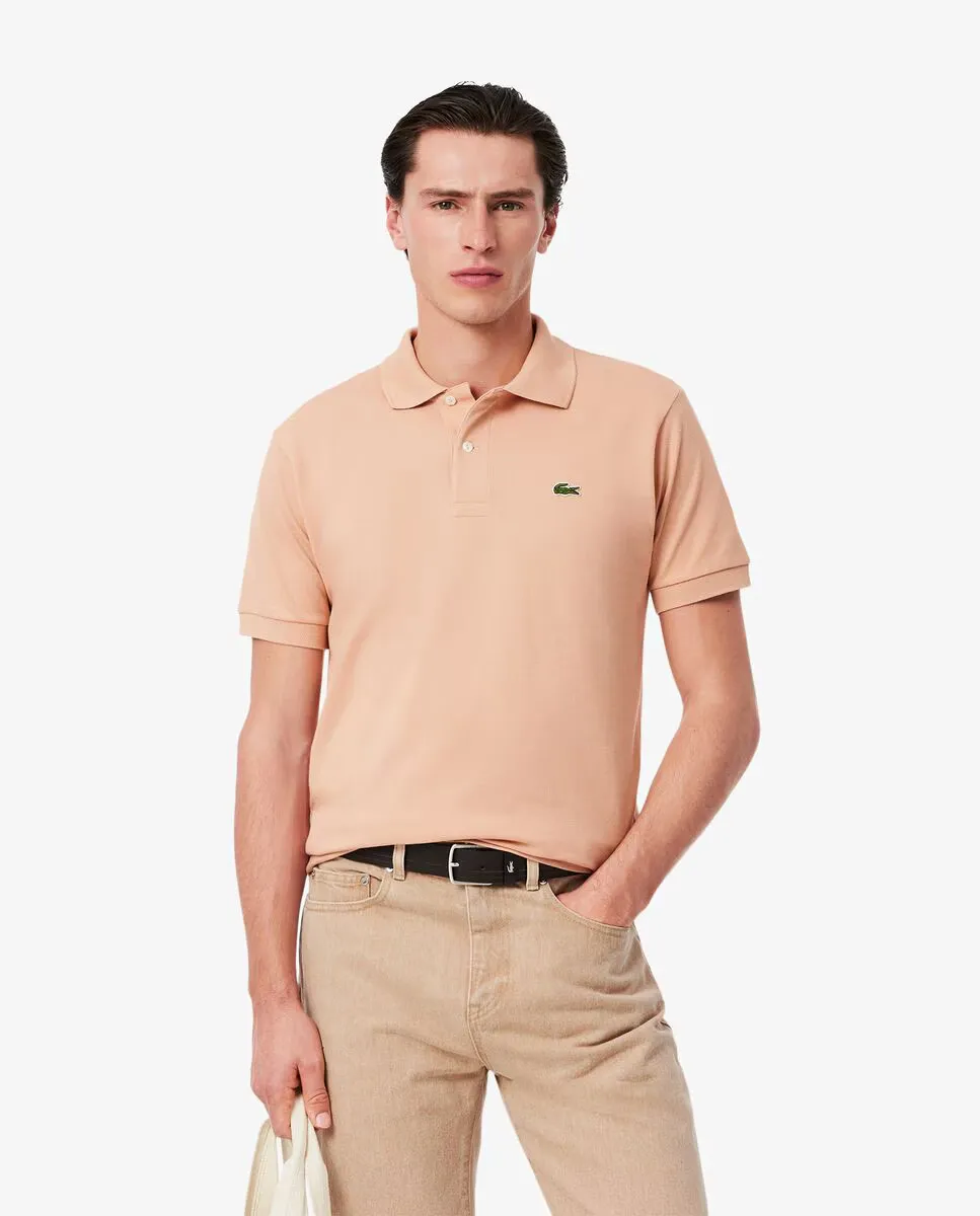 

Классическая мужская поло из оригинального пике с коротким рукавом Lacoste, бежевый