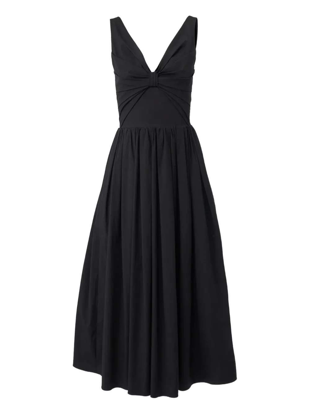

Платье миди со сборками Carolina Herrera, черный