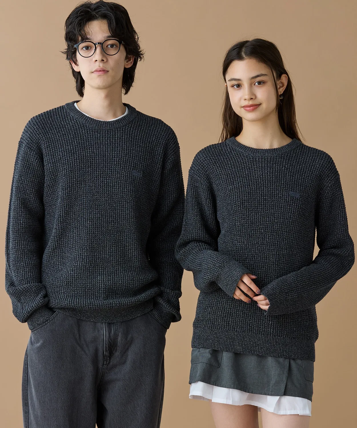 Свитер Lacoste вафельный Relax Fit, верблюжий — фото 4
