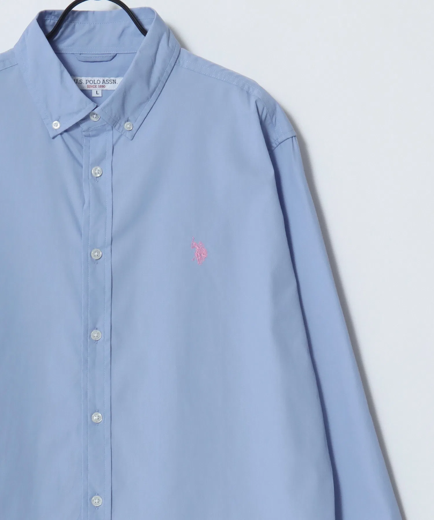 Унисекс рубашка Broad Denim U.S. POLO ASSN. с логотипом, тёмно-синяя — фото 4