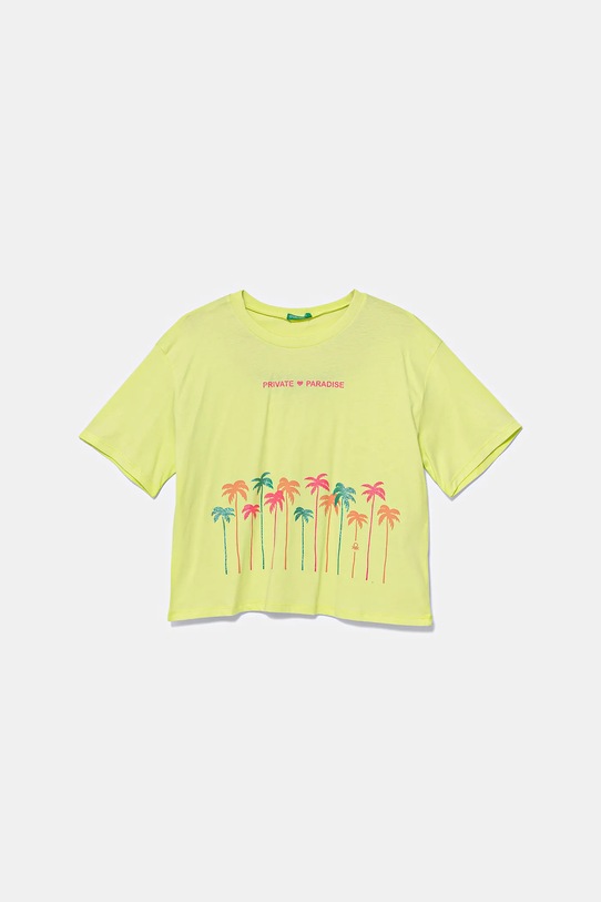 

Детская хлопковая футболка United Colors Of Benetton, зеленый