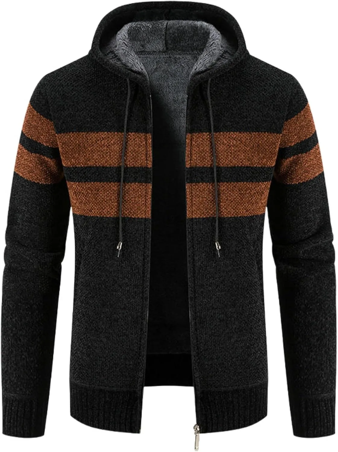 

Мужской утепленный худи-кардиган с подкладкой MUFURONG