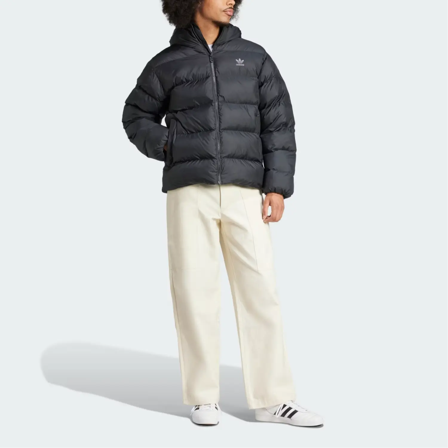 Стеганая куртка мужская черный Adidas Originals — фото 3