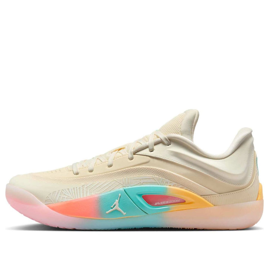 

Кроссовки Air Jordan Zion 4 PF 'Coconut Mile Aurora Green Mango Citron', бежевый
