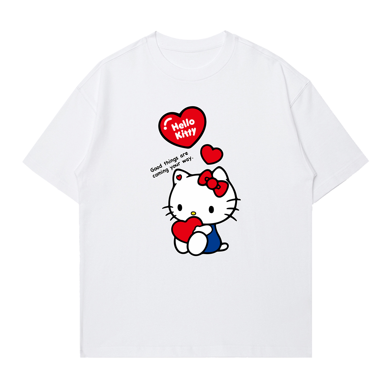 

Hello Kitty Hello Kitty 2025 летняя футболка Unisex Sanrio, белый