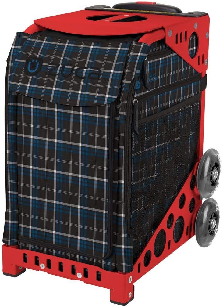 

Спортивная сумка-вкладыш ZUCA Imperial Plaid с красной рамой и мигающими колесами, Красный, Спортивная сумка-вкладыш ZUCA Imperial Plaid с красной рамой и мигающими колесами