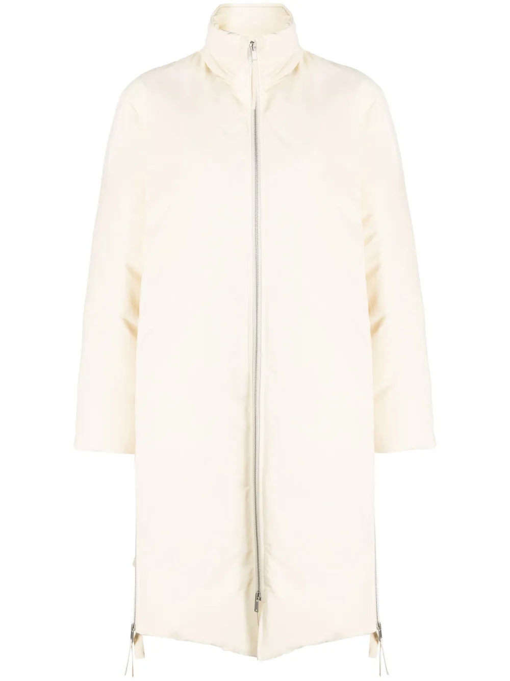 

Пуховик с высоким воротником Jil Sander, слоновая кость