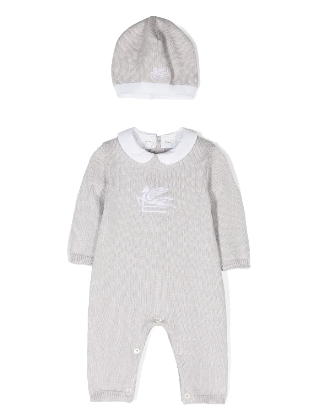

Комплект для новорожденного с декором Pegaso ETRO KIDS, серый