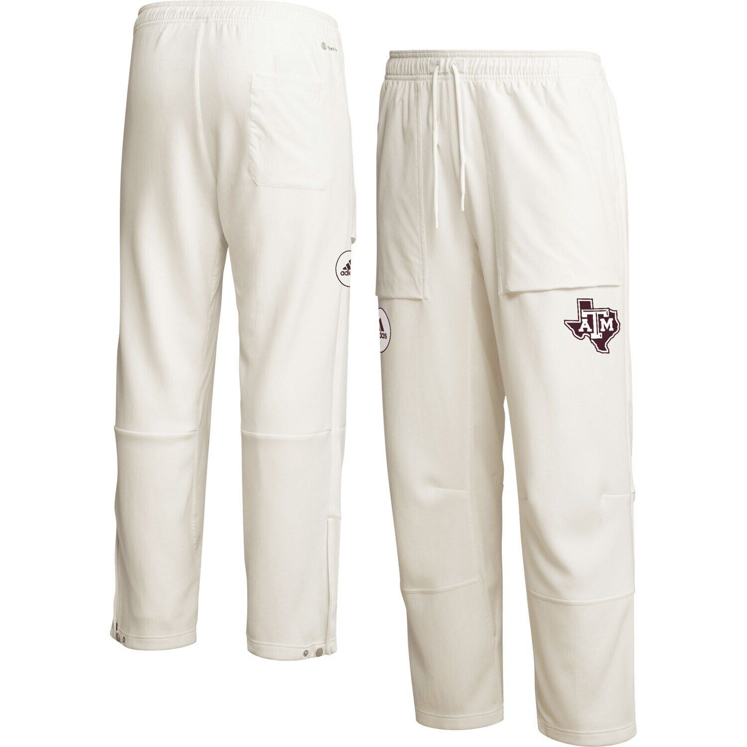 Мужские кремовые брюки Texas A&M Aggies Zero Dye AEROREADY adidas — фото 4
