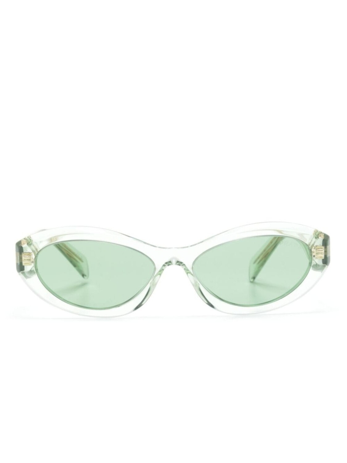 

Солнцезащитные очки в овальной оправе Prada Eyewear, зеленый
