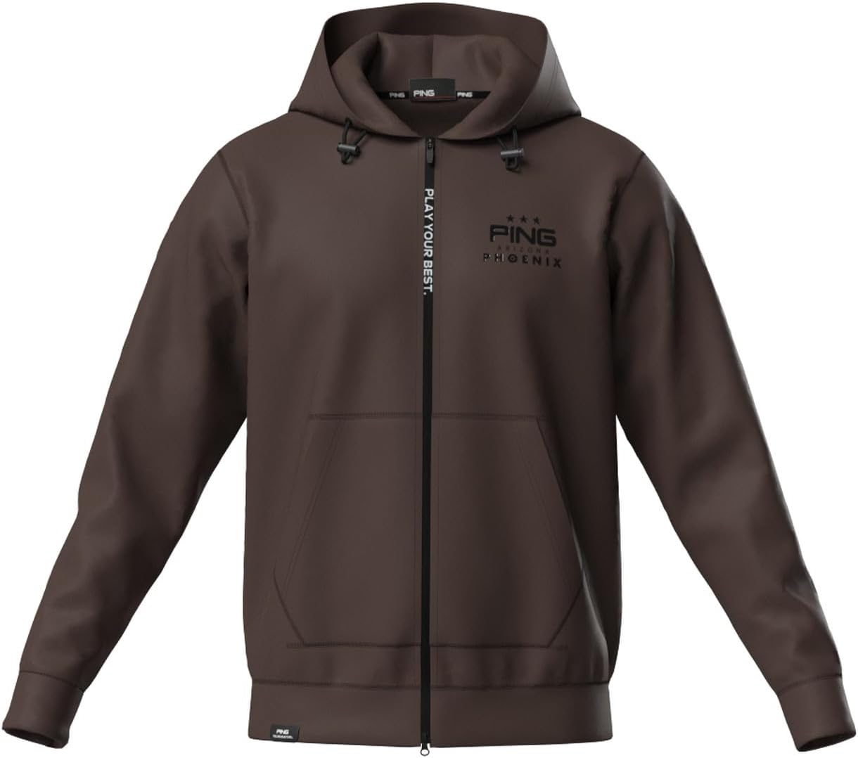 

Мужская толстовка с капюшоном (эластичная ткань, растягивающаяся во всех направлениях) / Гольф / 621-5262001 Ping Apparel, коричневый