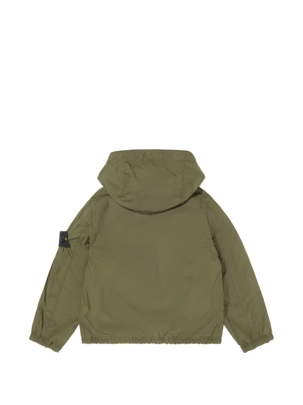 Куртка с капюшоном и нашивкой с логотипом Stone Island Junior, зеленый — фото 2