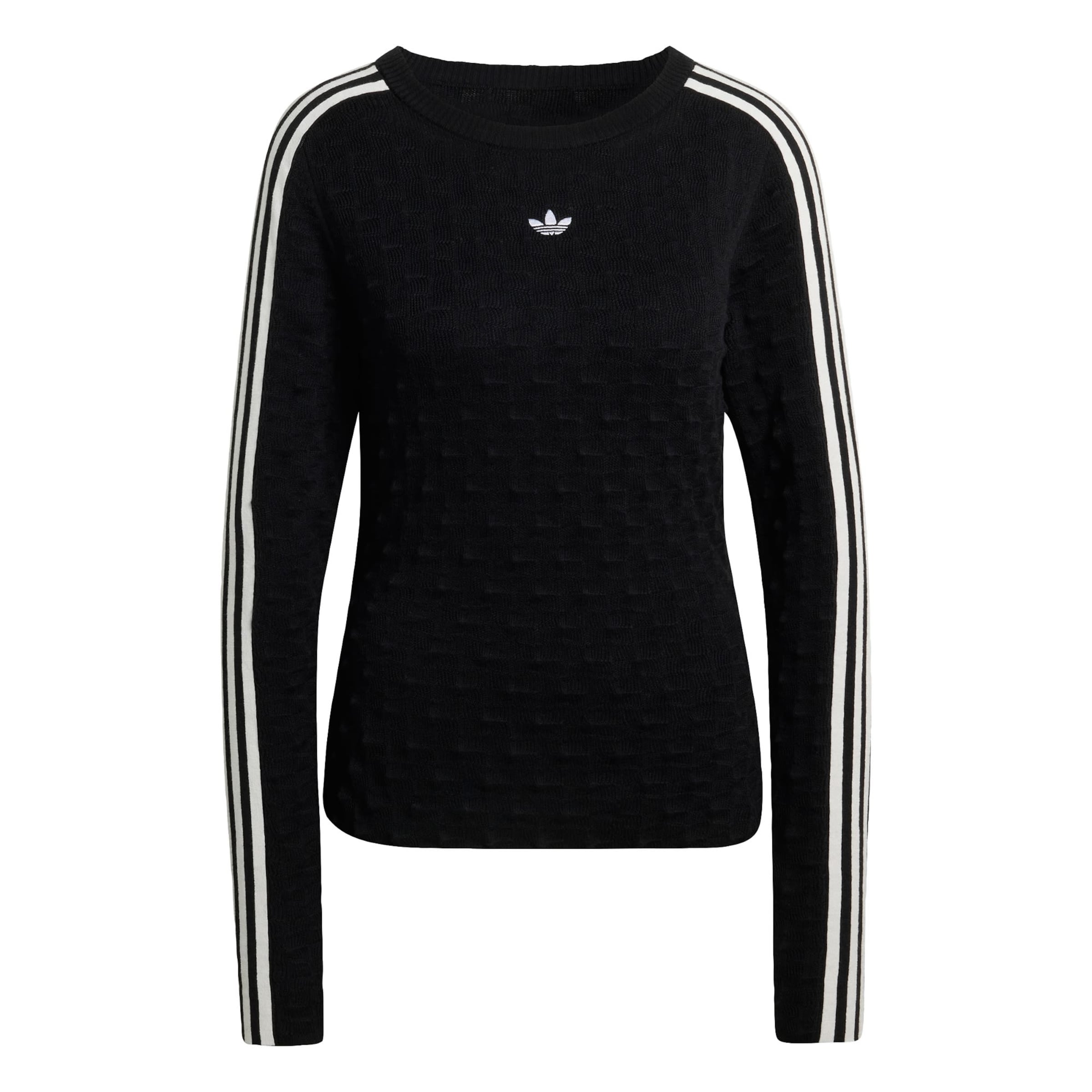 

Adidas Originals Свитер 'SLIM SOLID SPIKE KNIT' в черном цвете