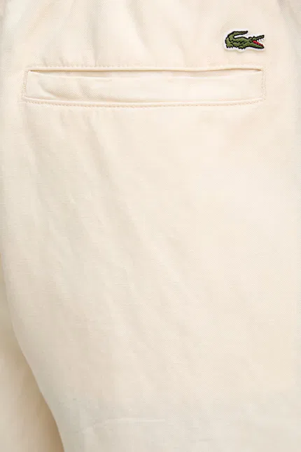 Шорты из льна модель Lacoste, бежевый — фото 4