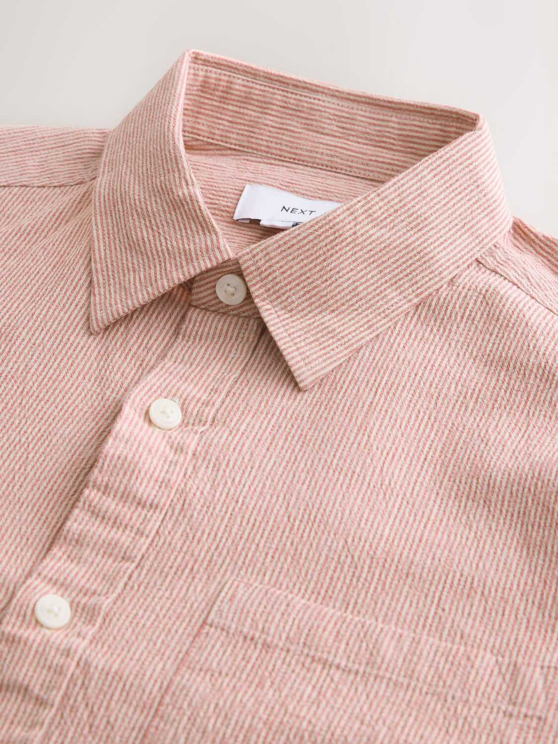Next Рубашка на пуговицах Regular fit в цвете Magenta, Rose — фото 3