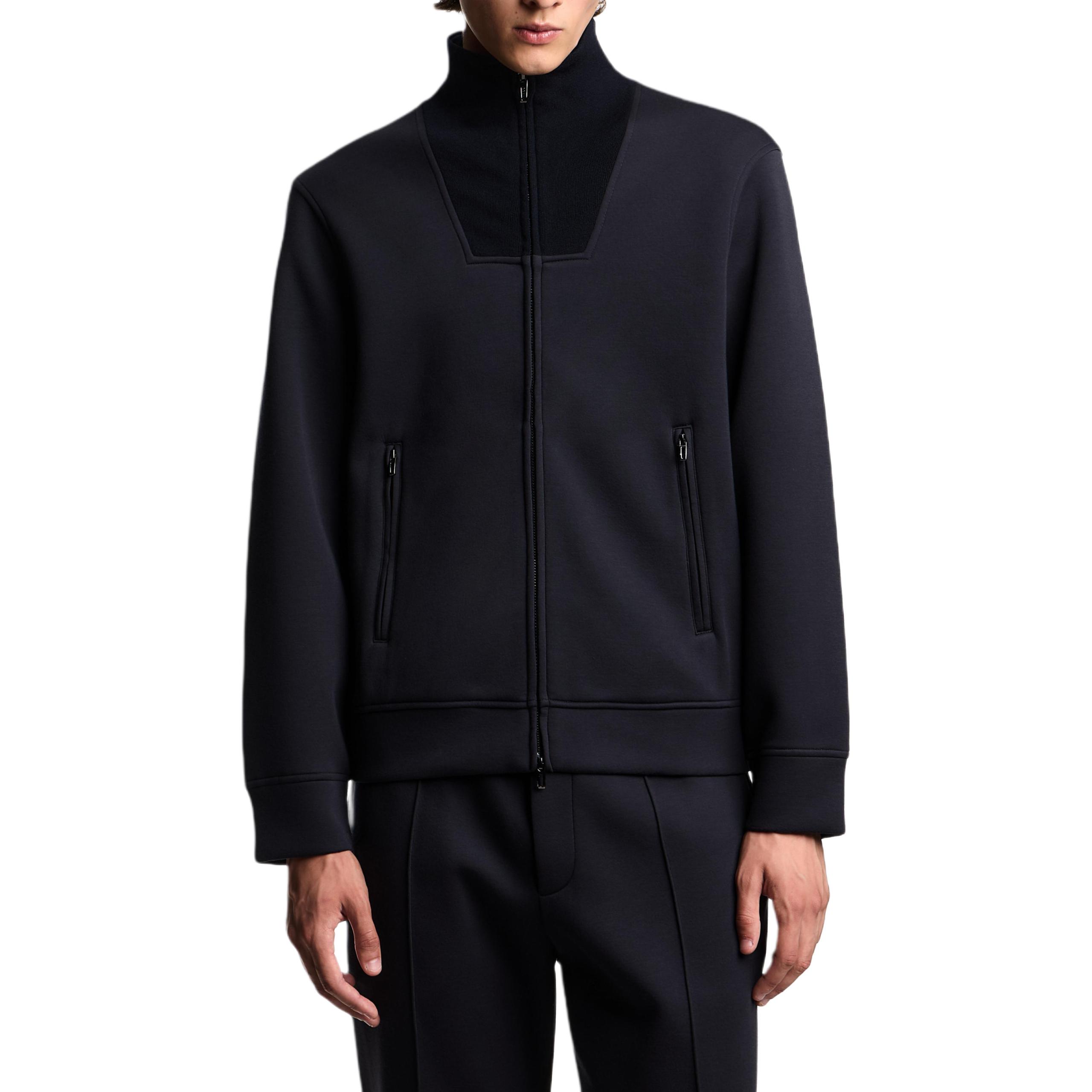 Застёгивающаяся на молнию куртка с высоким воротником EMPORIO ARMANI, синий — фото 2