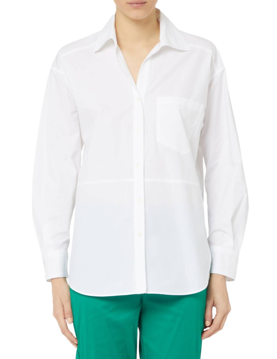 

Женская хлопковая рубашка в цвете Bianco SEVENTY