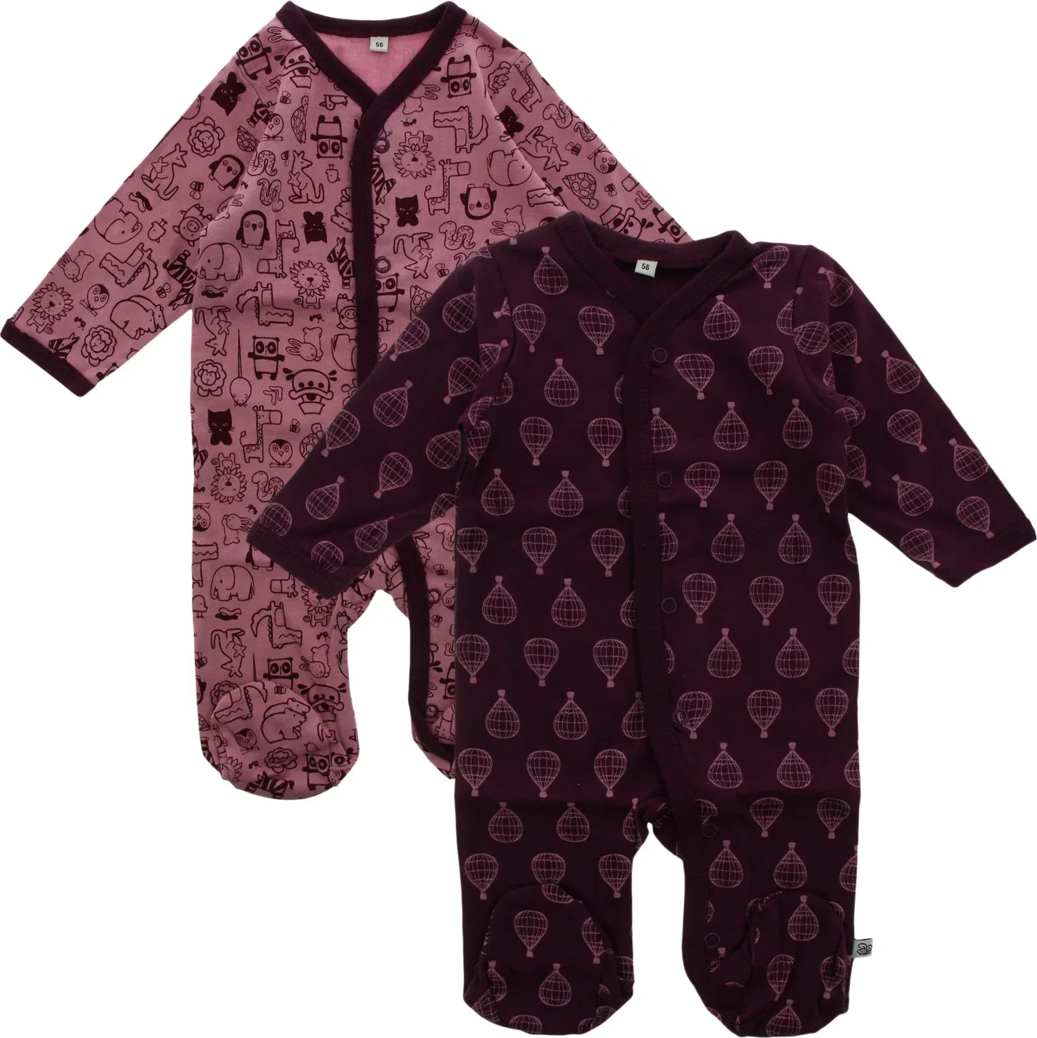 Пижама детская, 2 шт., Pippi Babywear, лиловая