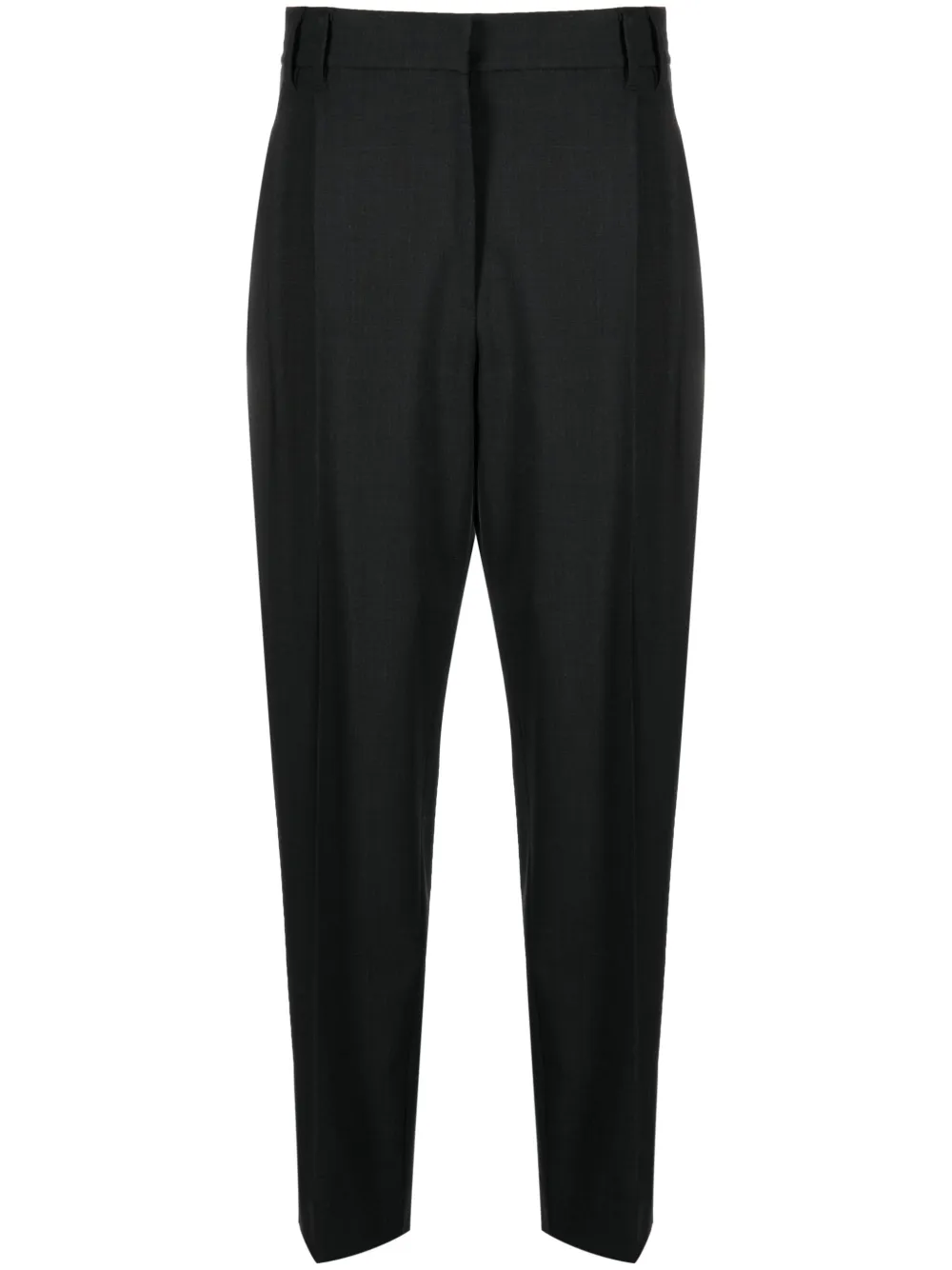 

Укороченные брюки из смесовой шерсти Brunello Cucinelli, черный