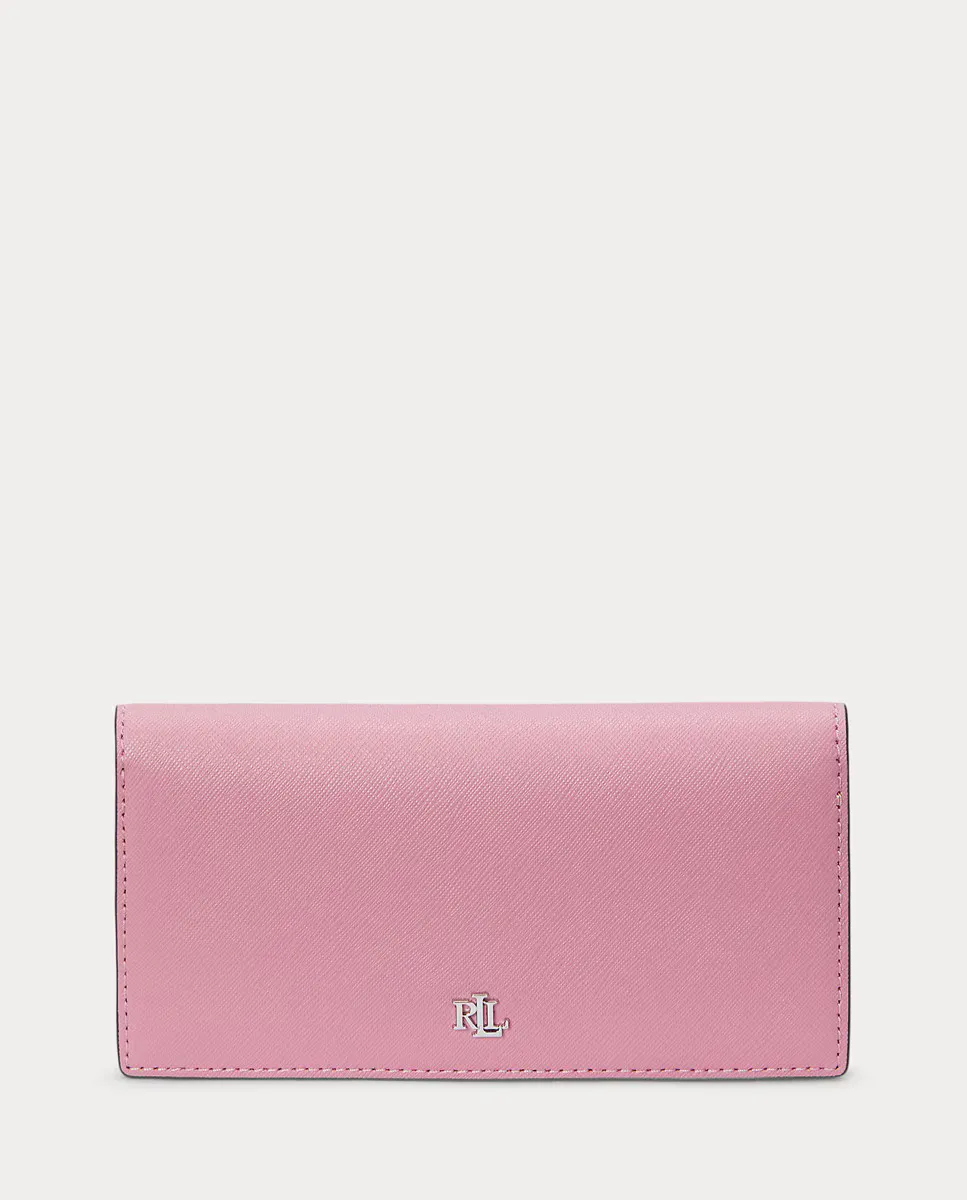 

Средний кожаный кошелек Lauren Ralph Lauren, розовый
