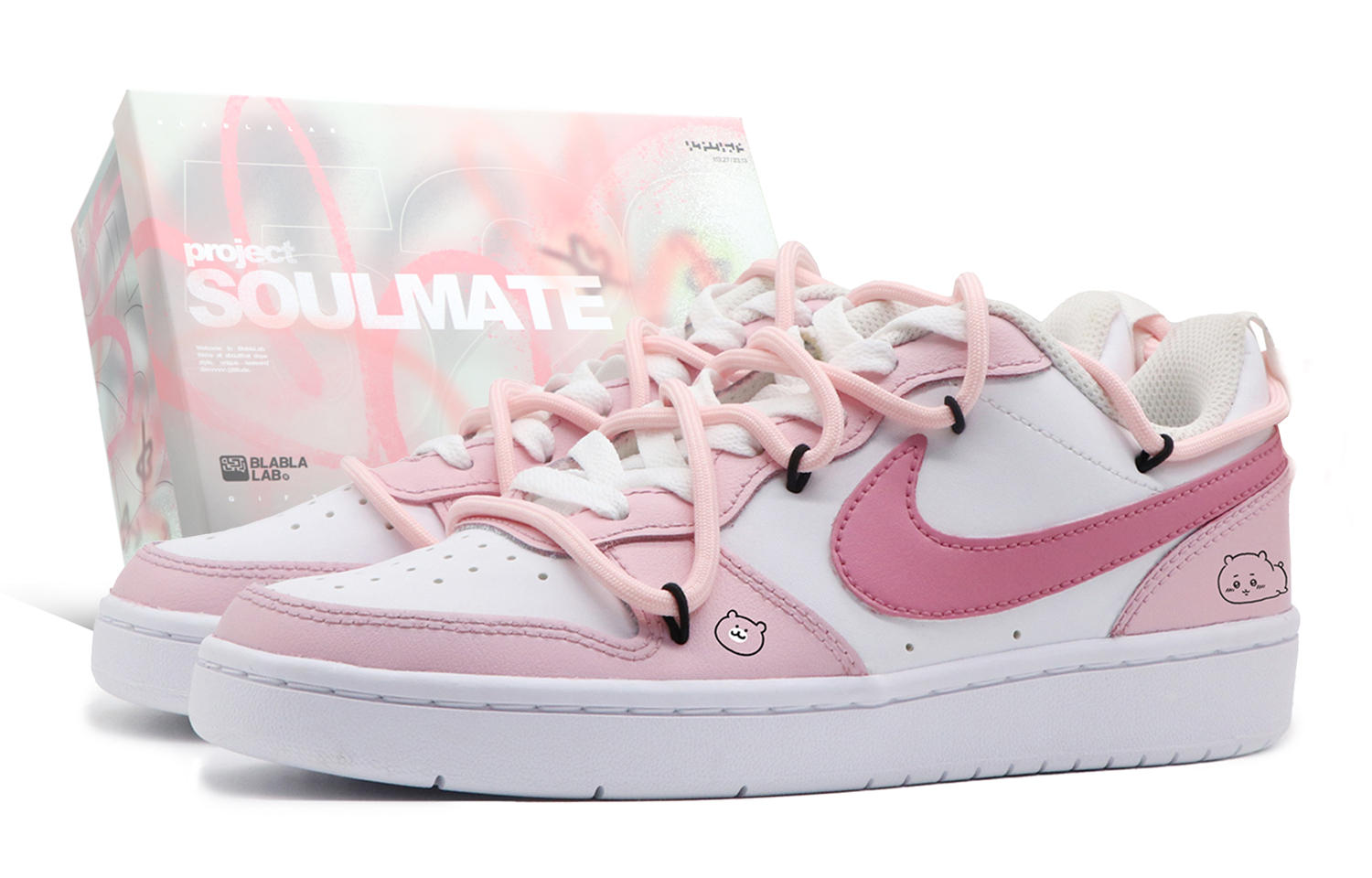 

Кроссовки Nike Court Borough Skateboard Shoes Women's Low-Top Pink White