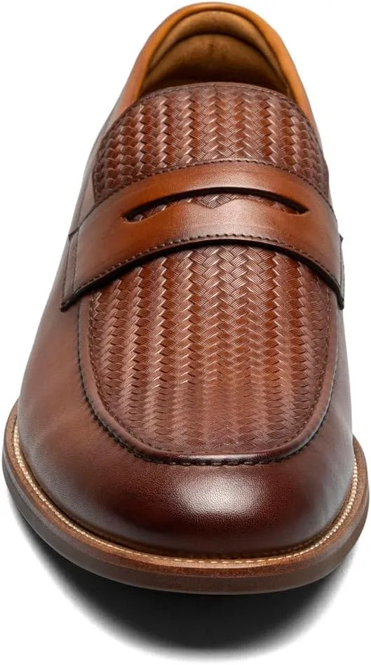 Мужские лоферы Florsheim Rucci Weave Moc Toe Penny Loafer без шнурков, коньячный — фото 3