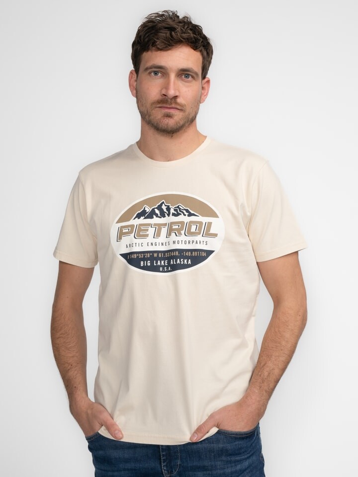 

Футболка Petrol Industries T-Shirt mit Aufdruck Kennicott, коричневый