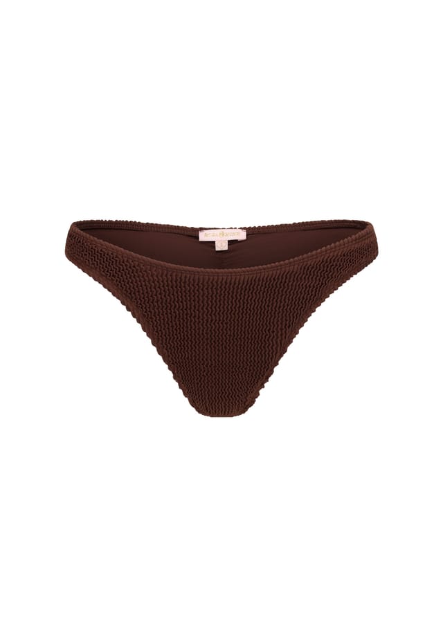 

Плавки бикини в бразильском стиле с застежкой Scrunch и модным дизайном Moda Minx, цвет coffee