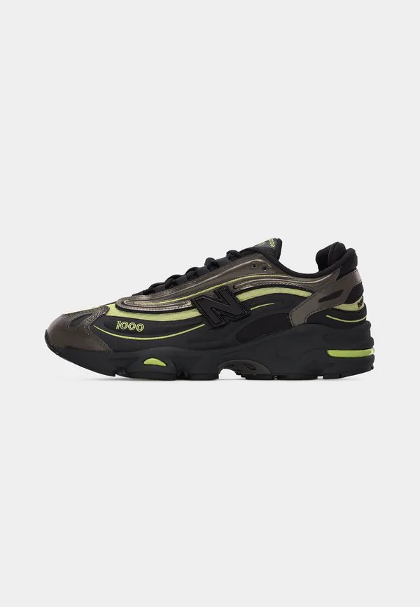 Кроссовки u1000 New Balance, Black Metallic/Dry Lime — фото 2