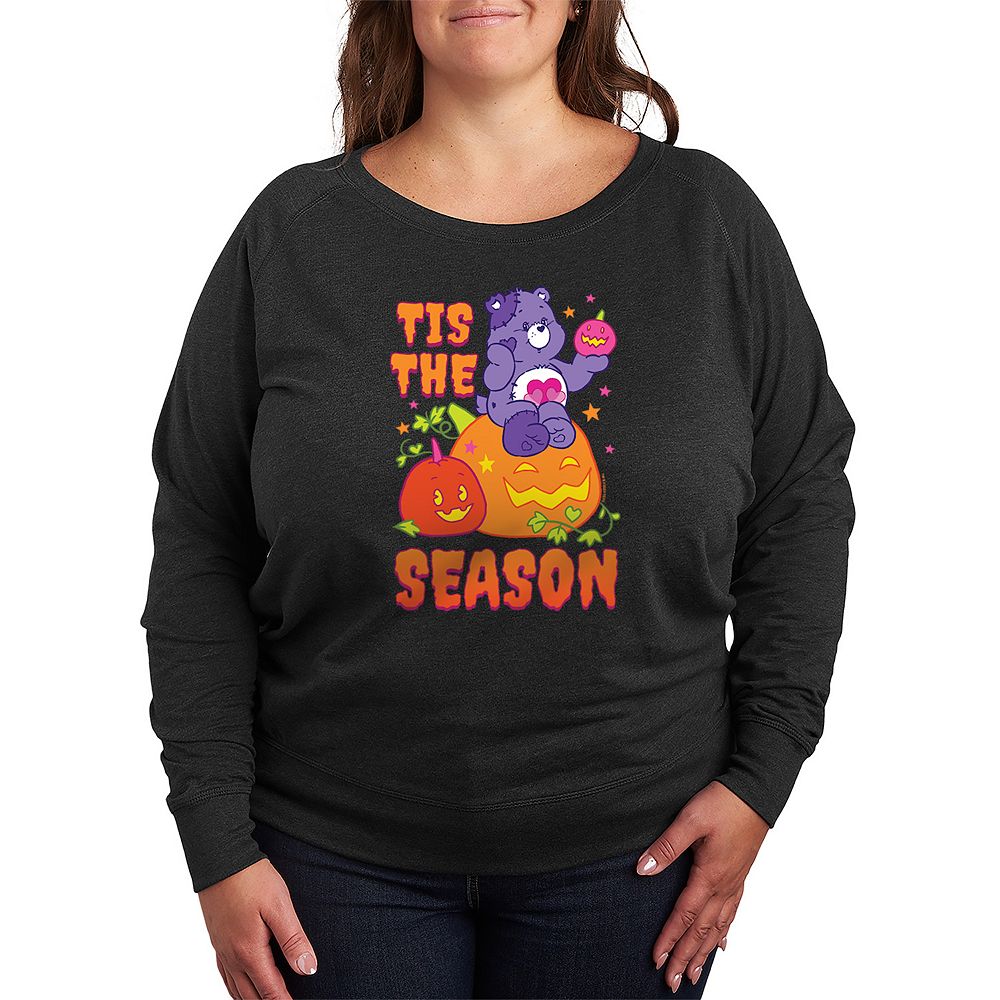 

Легкий свитшот из френч-терри больших размеров Care Bears Halloween Tis The Season Licensed Character, цвет Heather Charcoal