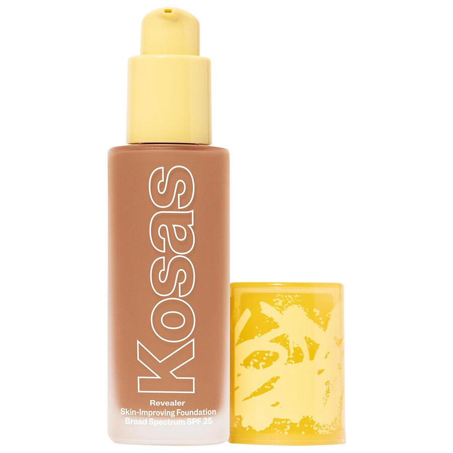 

Тональный крем Revealer Skin-Improving Foundation SPF 25 с гиалуроновой кислотой и ниацинамидом Kosas, 1 oz /30 mL, Medium Deep Warm 300