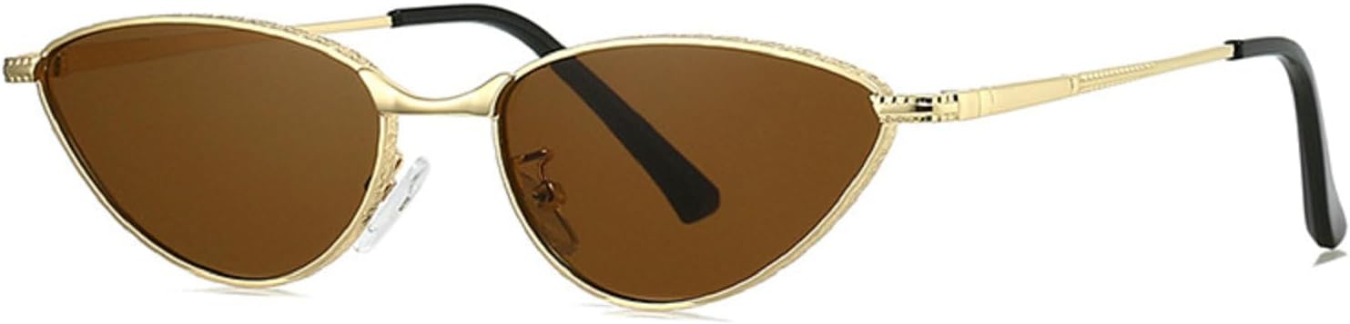 

Винтажные солнцезащитные очки в стиле панк для женщин, модель 2026, роскошные модные очки «кошачий глаз», сексуальные очки для путешествий на открытом воздухе mincl, Brown