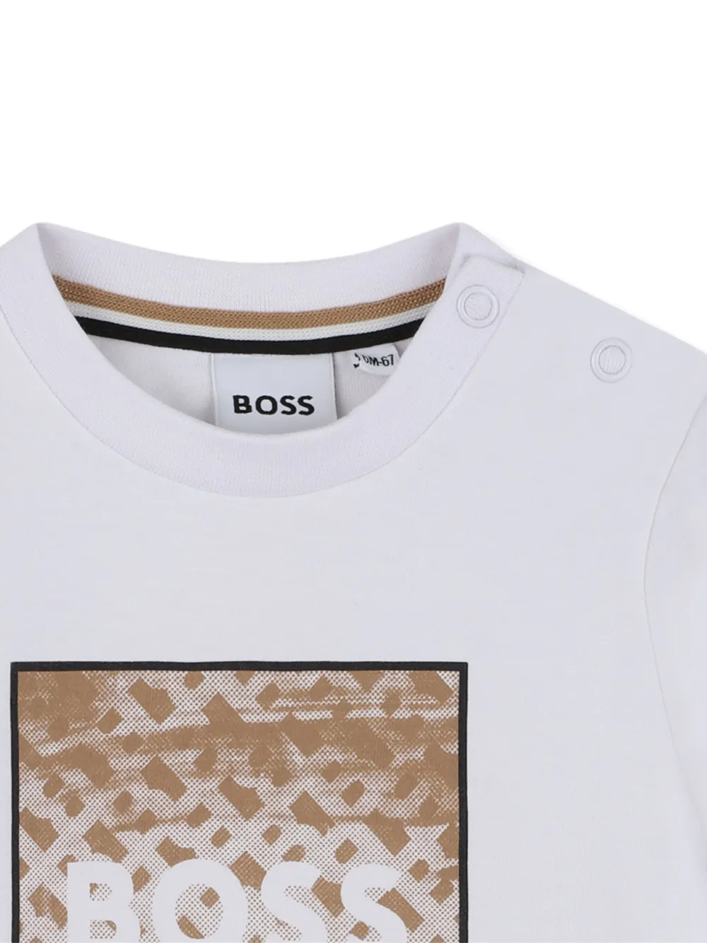 Футболка с длинными рукавами и логотипом BOSS Kidswear, белый — фото 3
