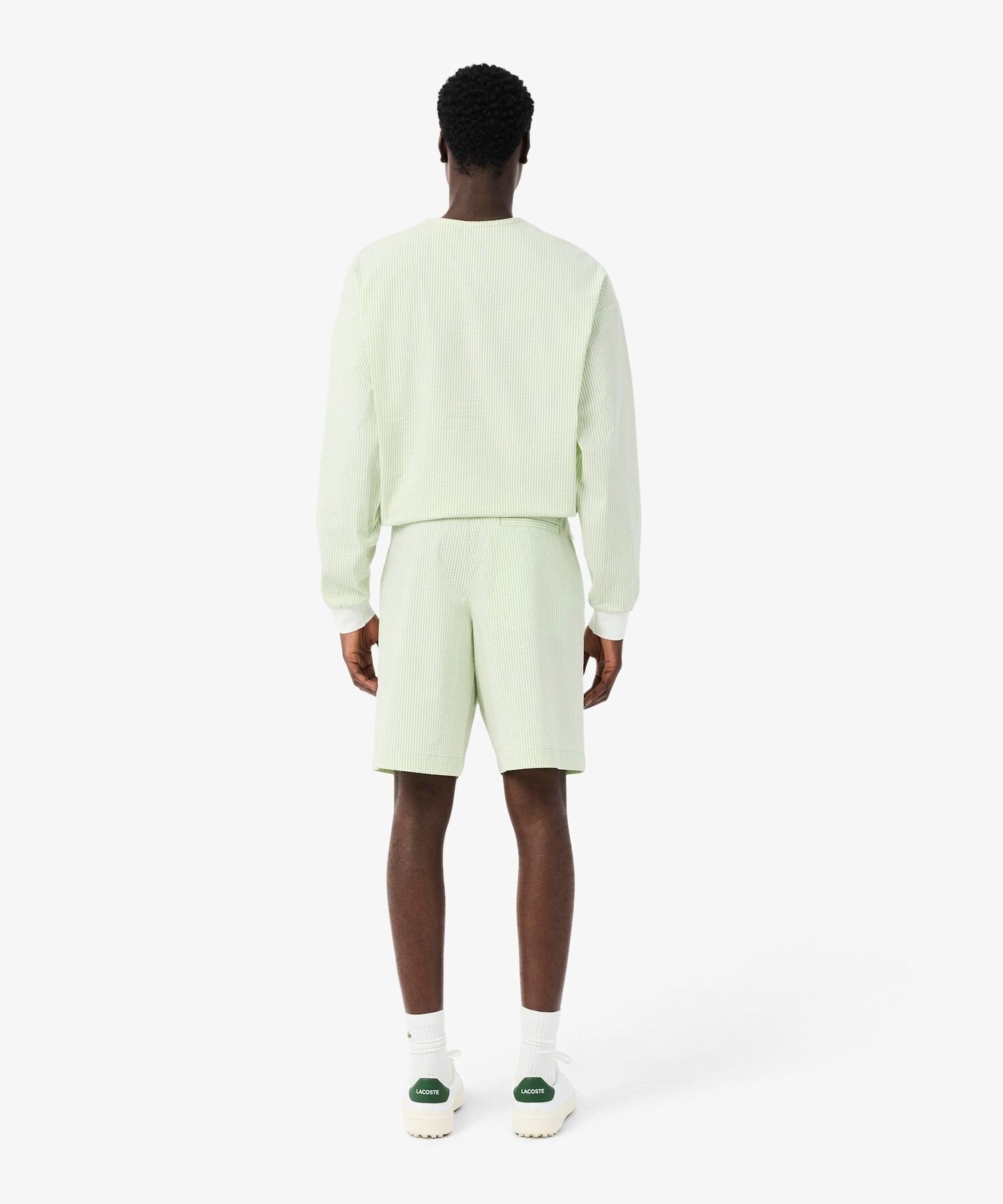 Ультрасухие гольф-шорты из жатой ткани LACOSTE, Light green — фото 3