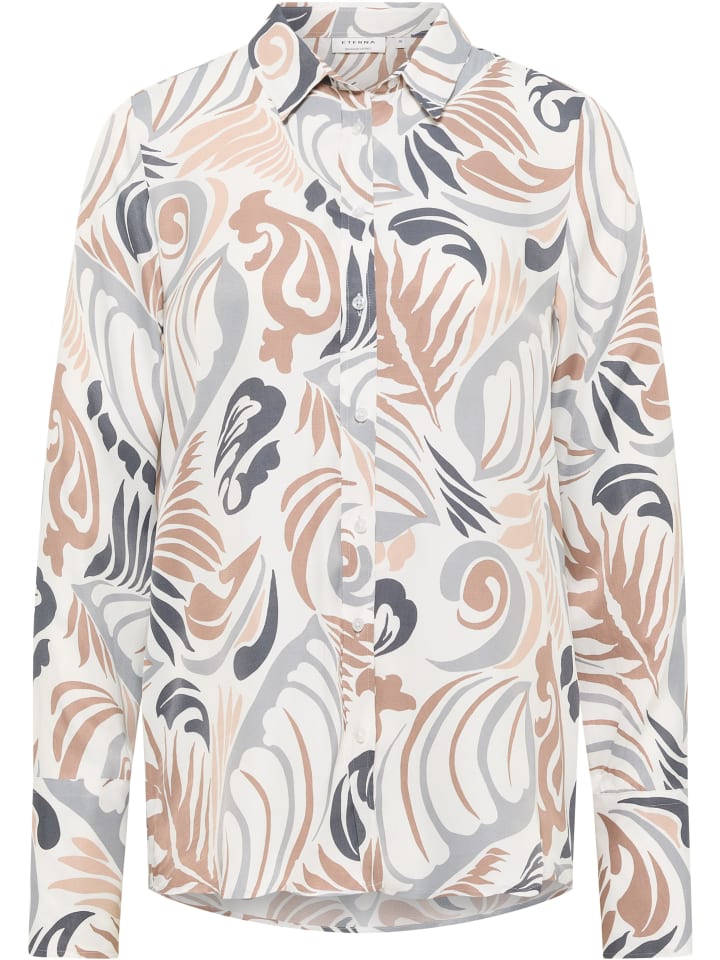 

Блузка прямого кроя серебристого цвета Eterna