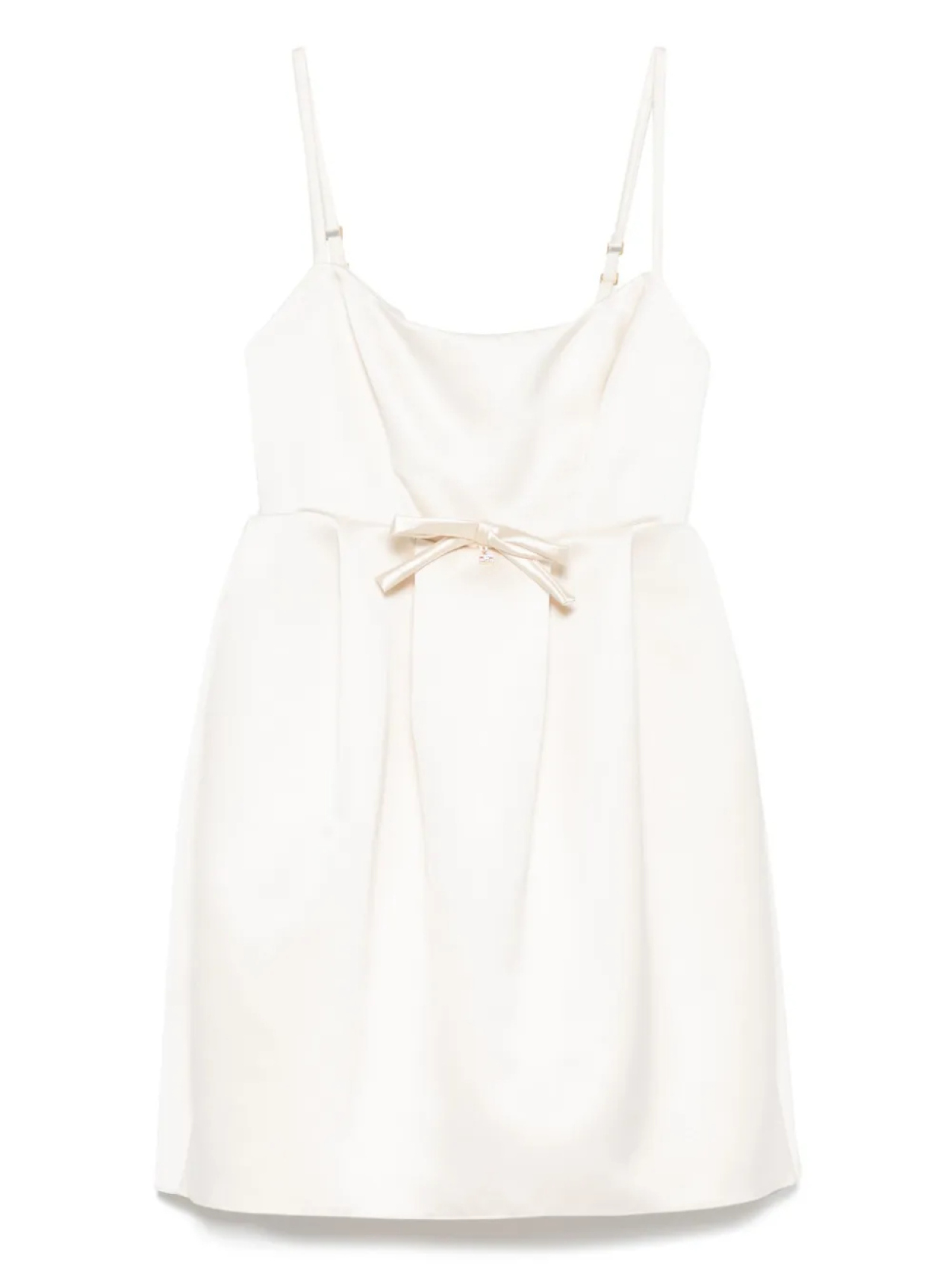 

Платье из атласа дюшес с бантом Elisabetta Franchi, нейтральный