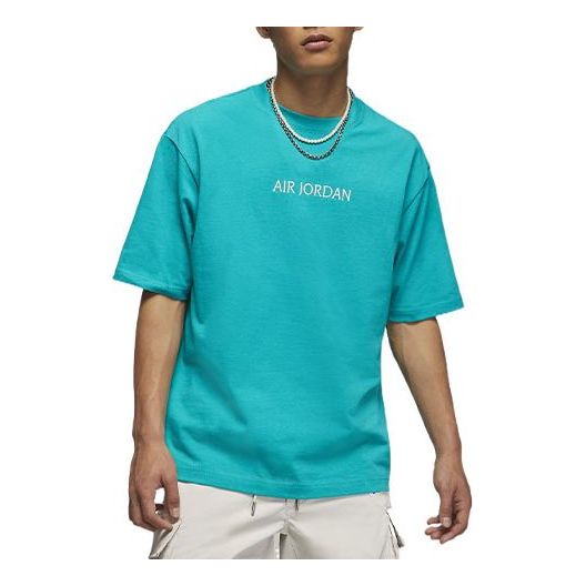 

Футболка Air Jordan Solid Color Alphabet Round Neck Short Sleeve T-Shirt Men's Green DO6100-322, зеленый
