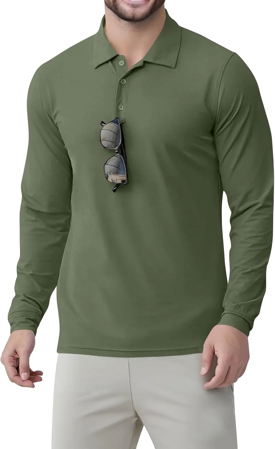 

Мужская поло с длинным рукавом, Casual, Quick Dry