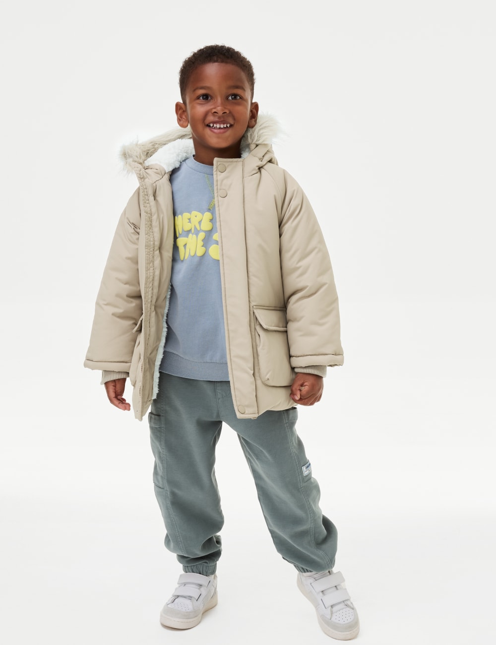 

Парка с капюшоном Stormwear Marks & Spencer, цвет Stone