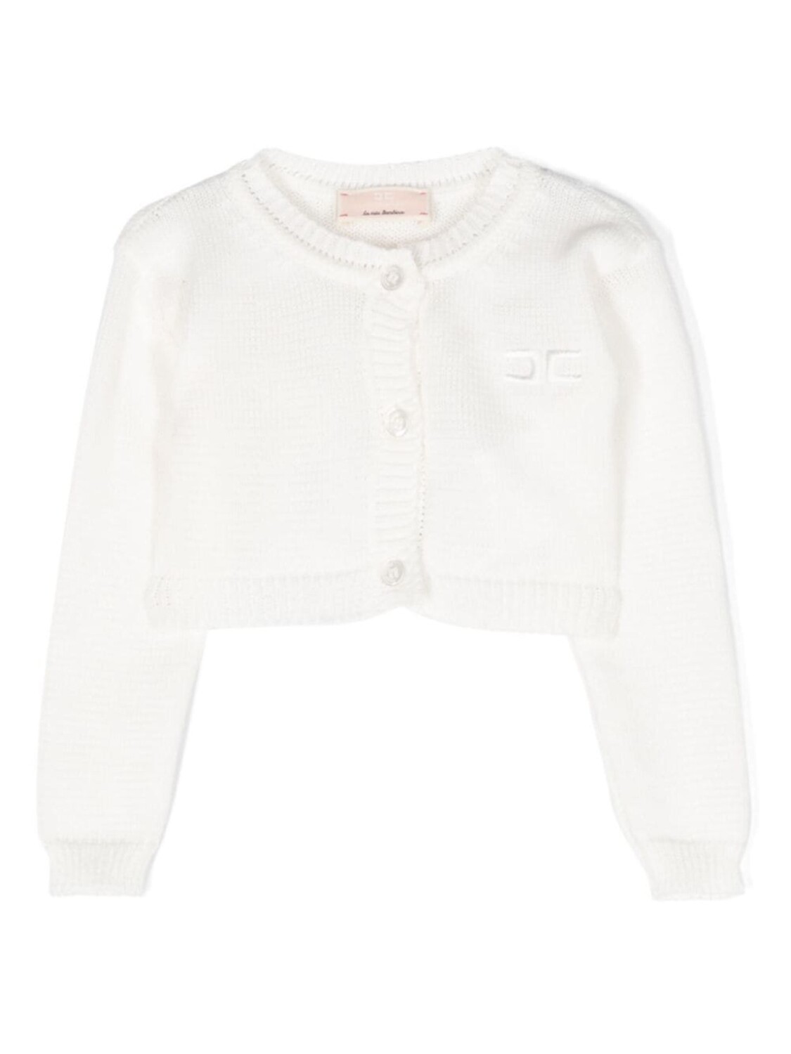 

Elisabetta Franchi La Mia Bambina кардиган с вышитым логотипом, белый
