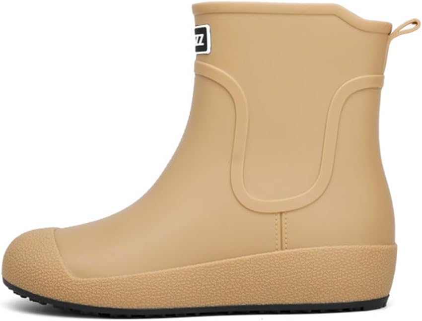 

Женские и мужские дождевые ботинки Rojeam, водонепроницаемые резиновые ботинки Челси, для прогулок на улице, водные ботинки, ботильоны, хаки