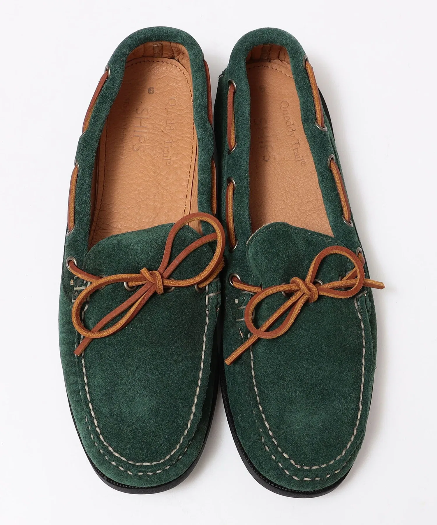 Мужские замшевые мокасины Quoddy Trail Moc коричневые — фото 4