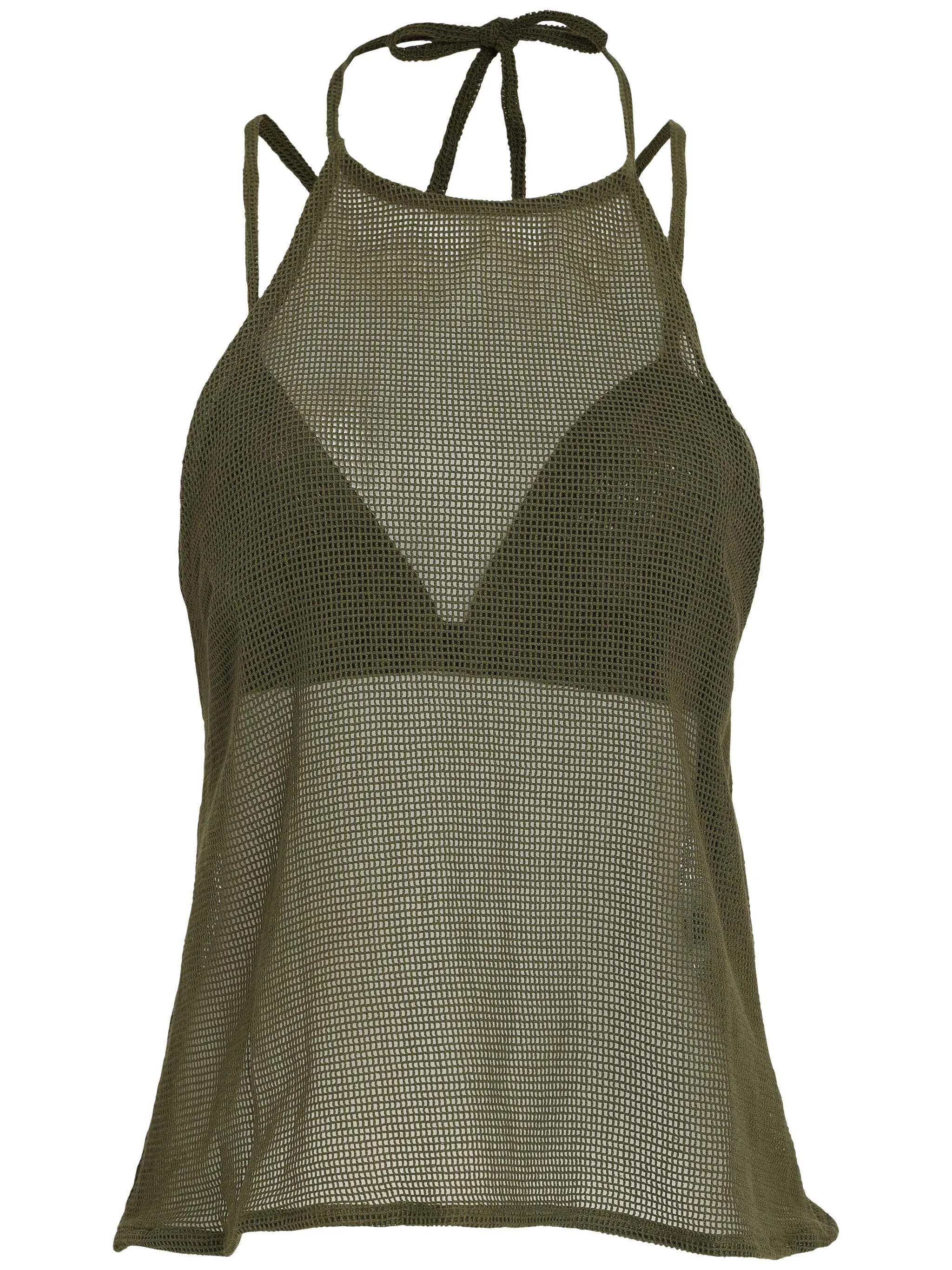 

Топ в технике кроше Osklen, зеленый