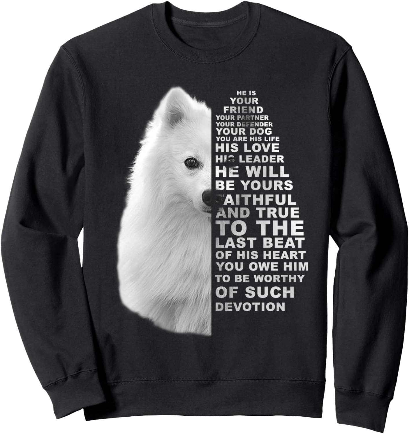 

Он твой друг, твой партнер, твоя собака. Толстовка с изображением японского шпица, черная Bcc Japanese Spitz Shirts & Dog Lover Gifts