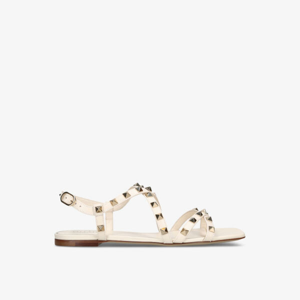 

Кожаные сандалии Rockstud, украшенные заклепками Valentino Garavani, белый
