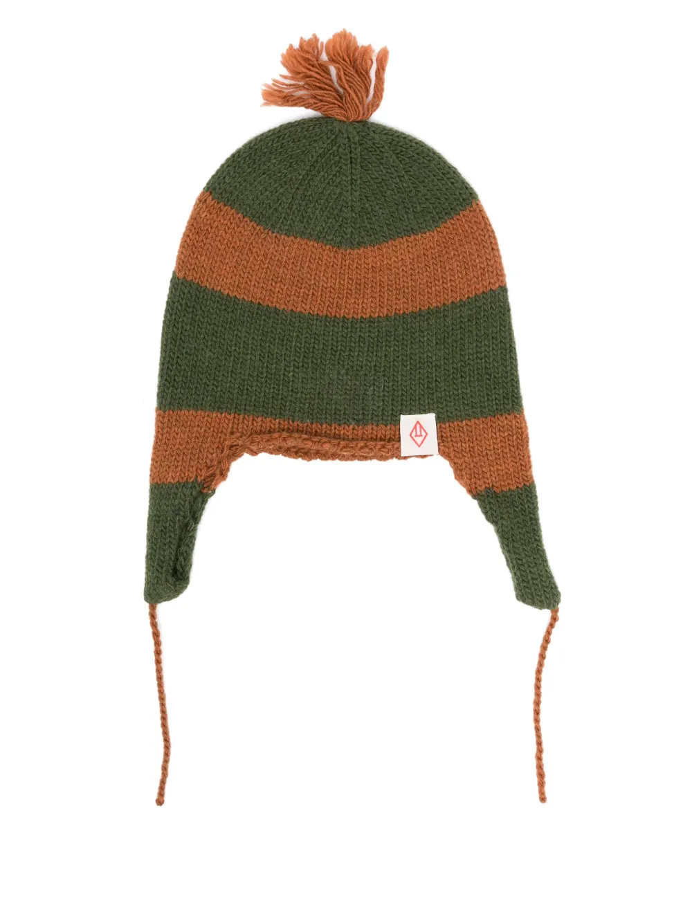 

Шапка бини в полоску с кисточками The Animals Observatory, зеленый