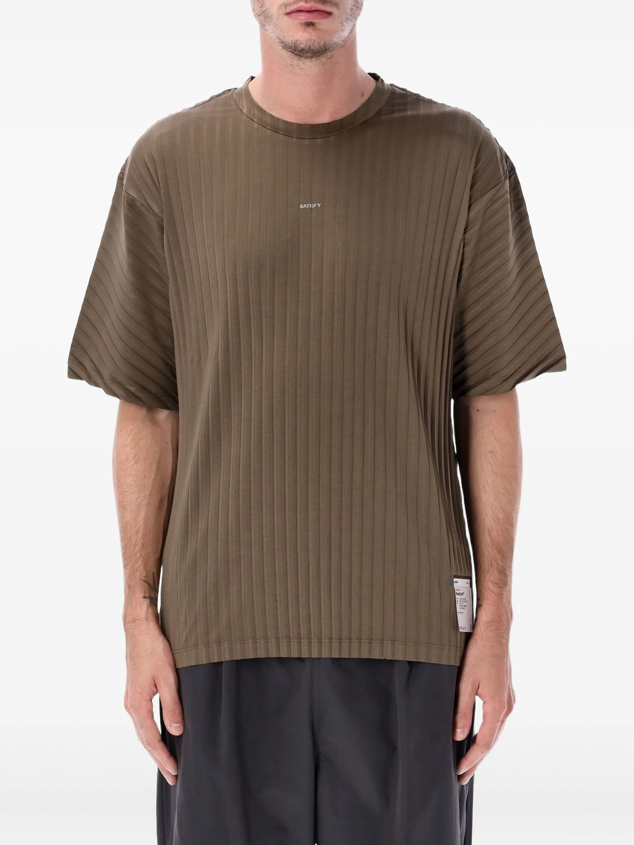 

Футболка в рубчик Satisfy, коричневый