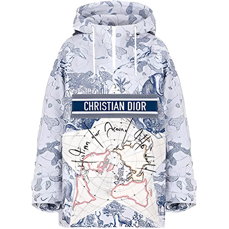 

DIOR Куртка женская синяя с белой надписью, Blue White