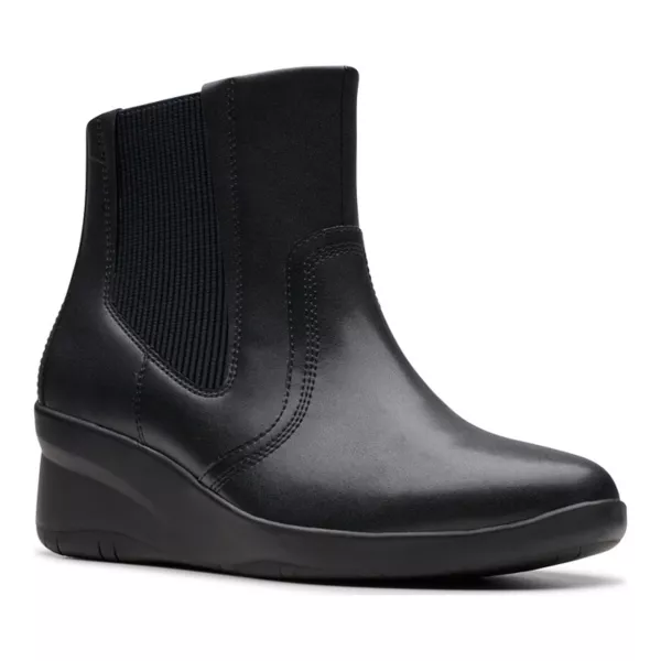 Сандалии Suttyn Rae женские кожаные на платформе Clarks, черный